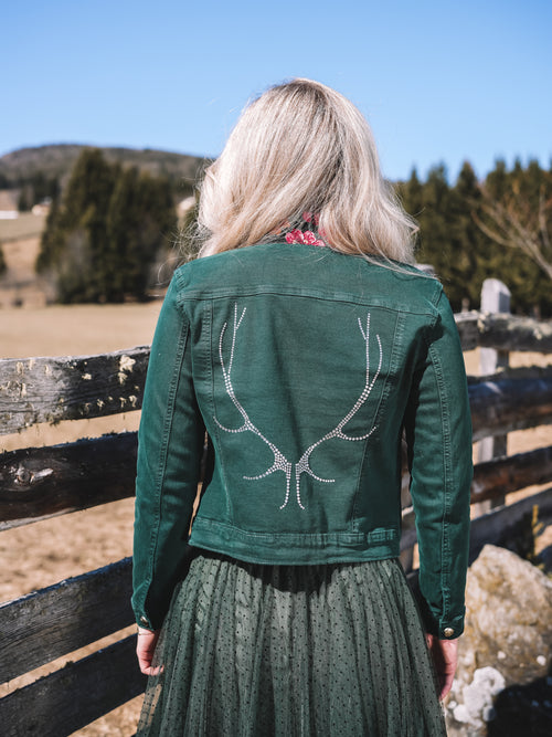 Jeansjacke „Blütenwald“