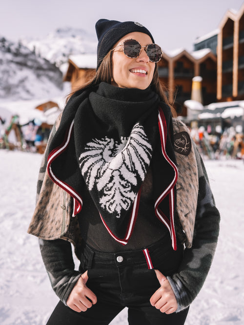 Stricktuch "Alpenglanz Noir"