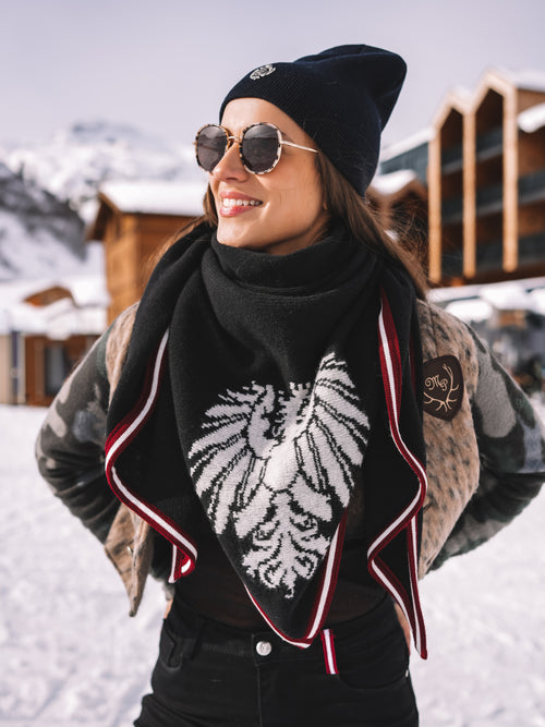 Stricktuch "Alpenglanz Noir"