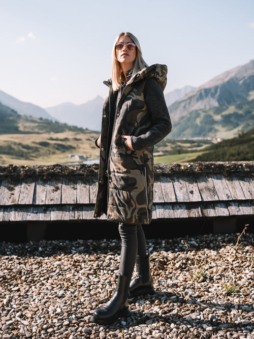 Longweste "Camo Chic"