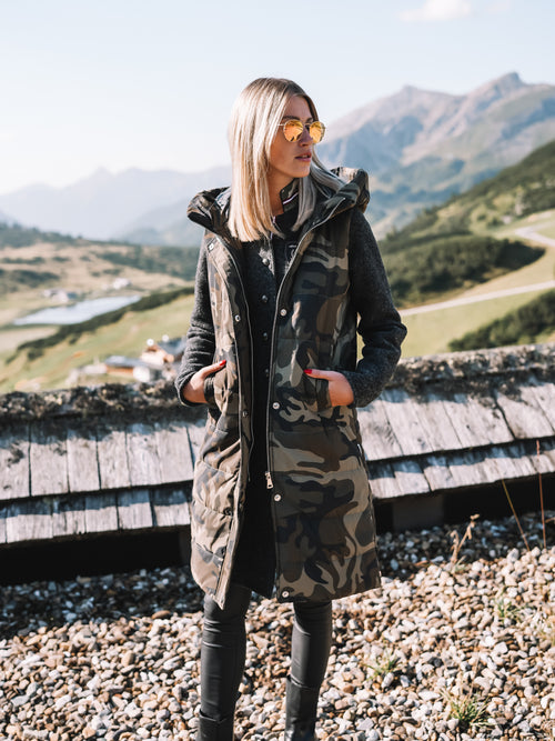 Longweste "Camo Chic"