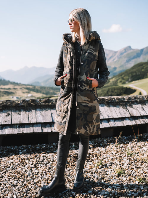 Longweste "Camo Chic"