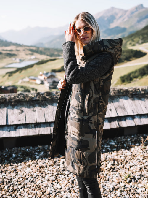 Longweste "Camo Chic"