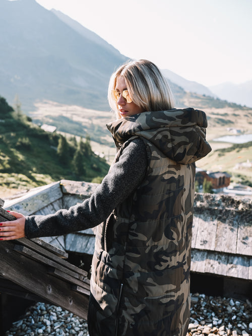 Longweste "Camo Chic"