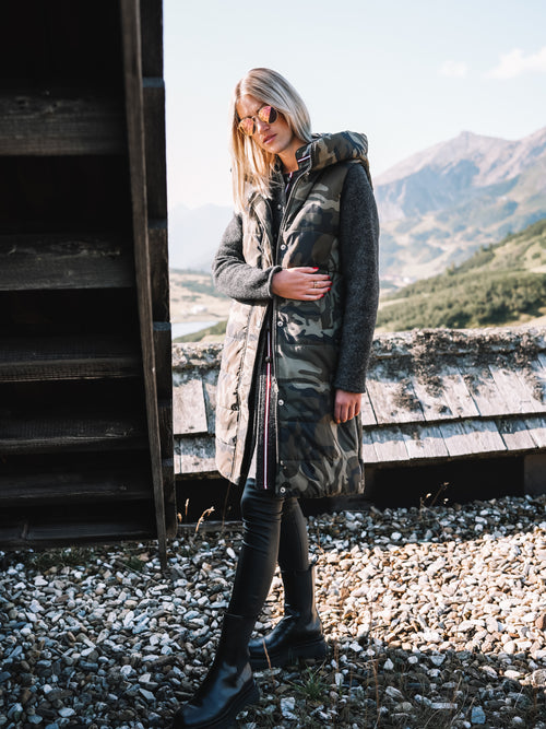 Longweste "Camo Chic"