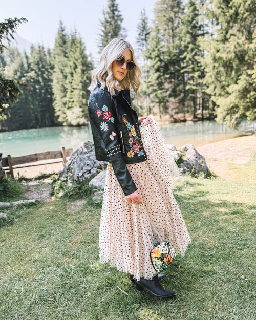 Lederjacke „Wilde Blüte“