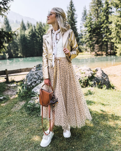 Lederjacke „Golden Peak“