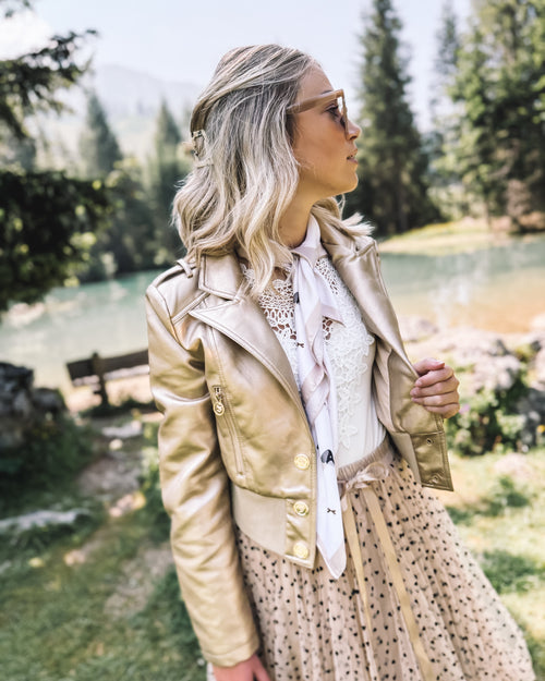 Lederjacke „Golden Peak“