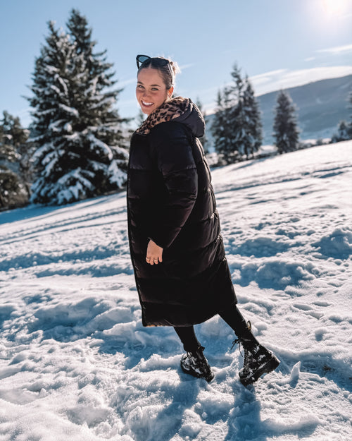 Wende-Puffermantel „Black Leo“