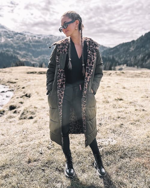 Wende-Puffermantel „Olive Leo“