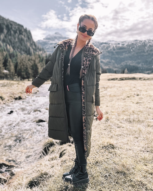 Wende-Puffermantel „Olive Leo“