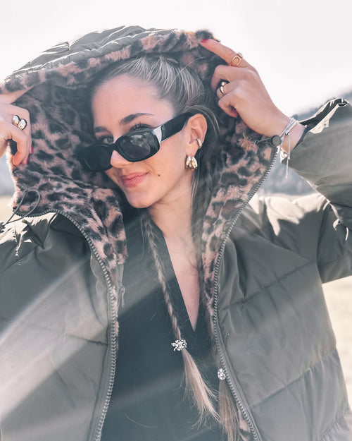 Wende-Puffermantel „Olive Leo“