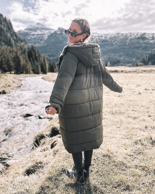 Wende-Puffermantel „Olive Leo“