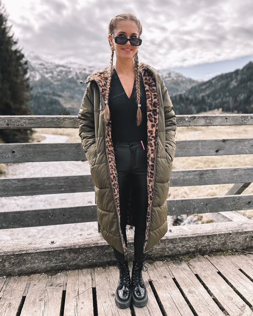 Wende-Puffermantel „Olive Leo“