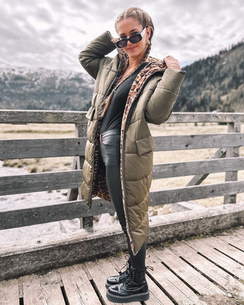 Wende-Puffermantel „Olive Leo“