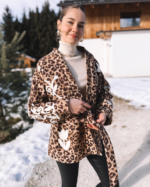 Kimono Jacke „Blooming Leo“