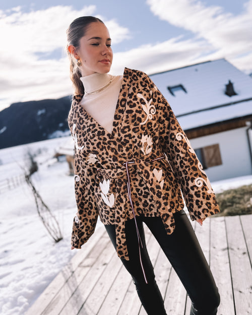 Kimono Jacke „Blooming Leo“