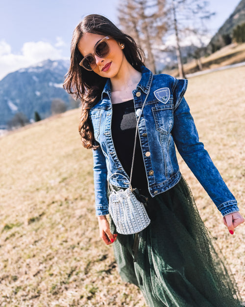 Jeansjacke "Alpenblume"