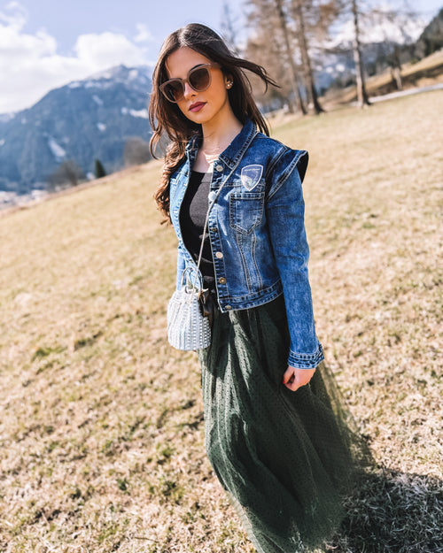 Jeansjacke "Alpenblume"