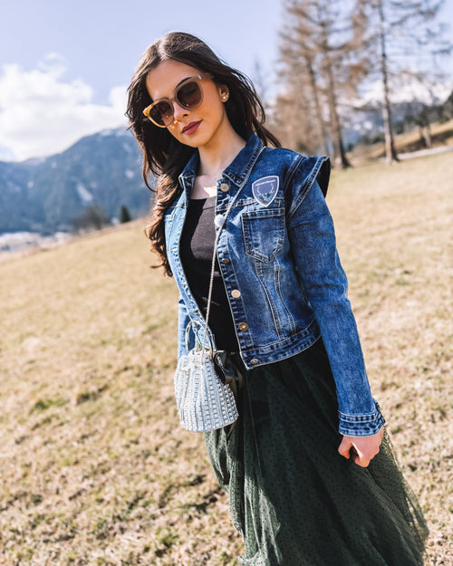 Jeansjacke "Alpenblume"