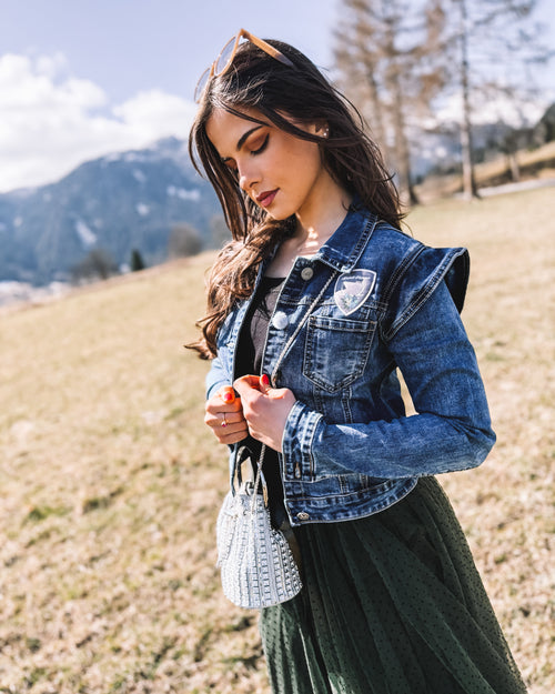 Jeansjacke "Alpenblume"