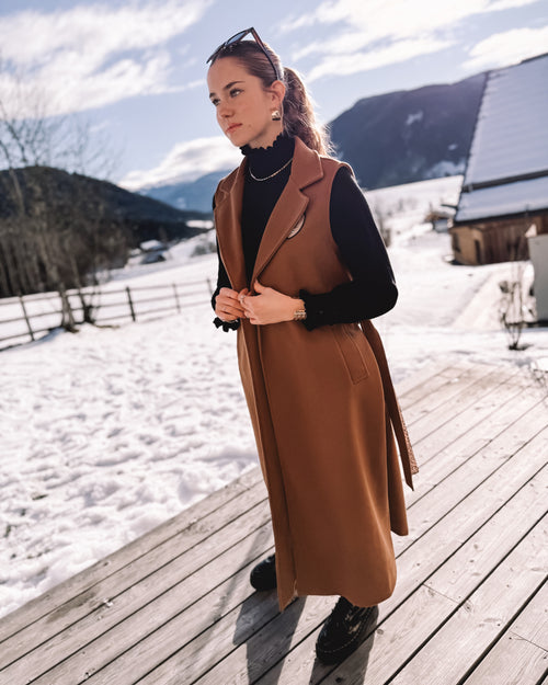 Longweste „Alpine Charm“ braun