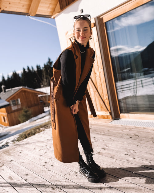 Longweste „Alpine Charm“ braun