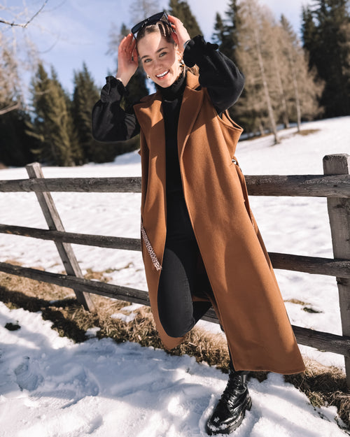 Longweste „Alpine Charm“ braun