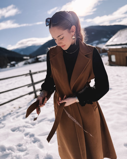 Longweste „Alpine Charm“ braun