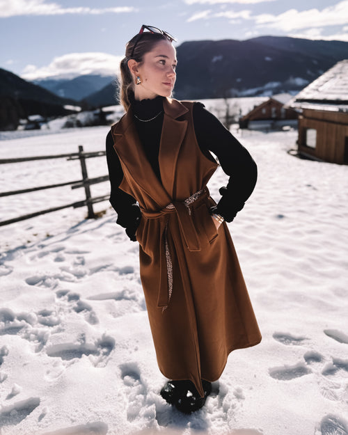 Longweste „Alpine Charm“ braun