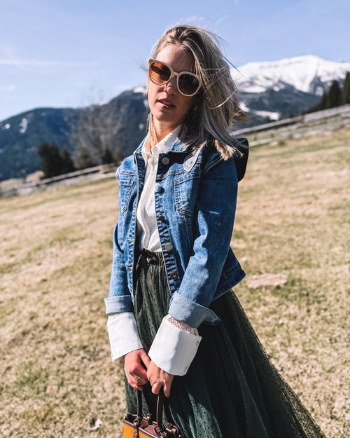 Jeansjacke "Alpenblume"