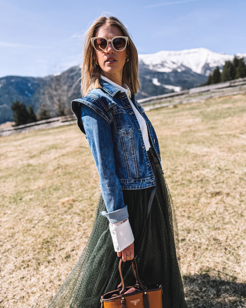 Jeansjacke "Alpenblume"