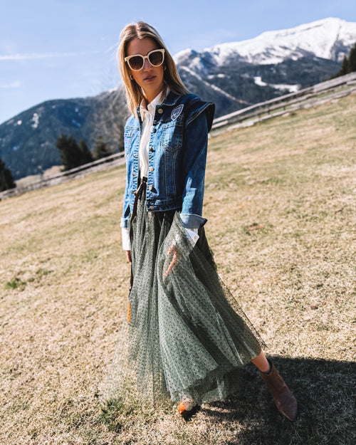 Jeansjacke "Alpenblume"