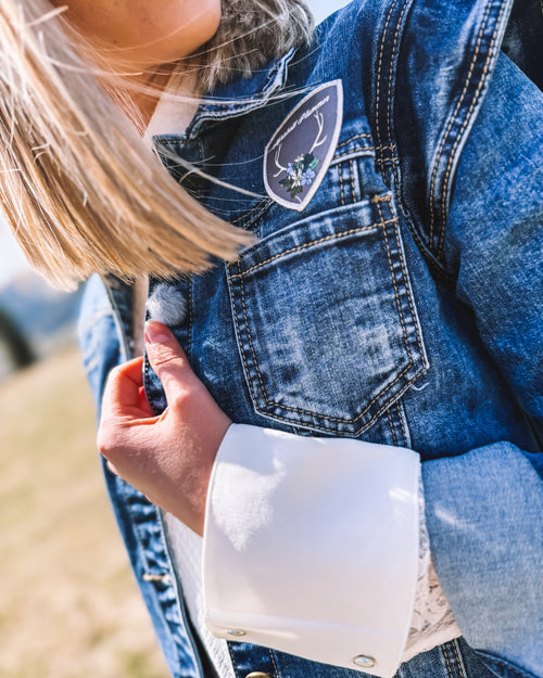 Jeansjacke "Alpenblume"