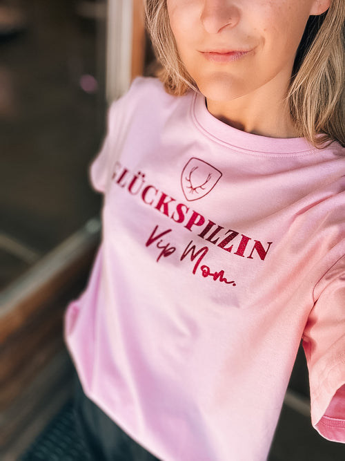 Oversized Shirt "Glückspilzin"