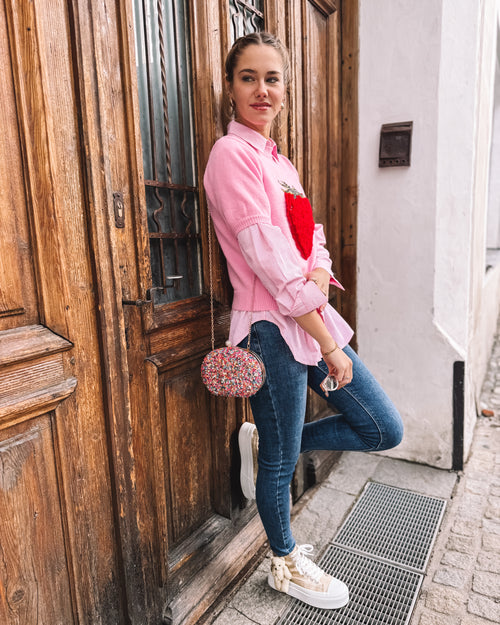 Strick-Shirt „Glimmer Berry“