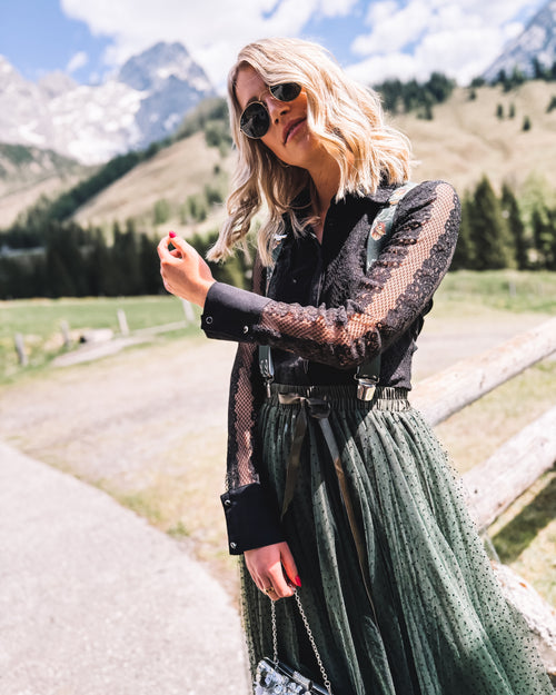 Bluse „Bergromantik“ schwarz