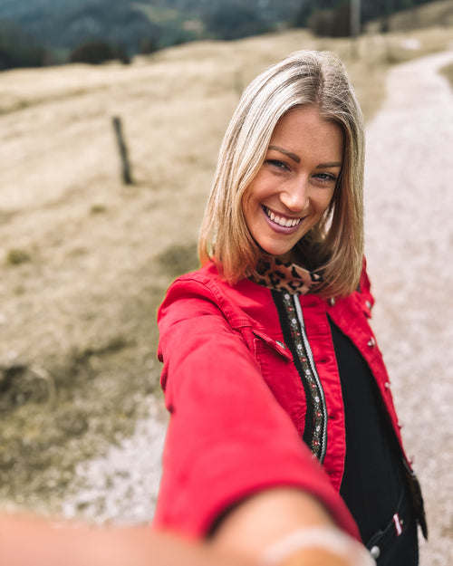 Jeansjacke "Alpenrot"