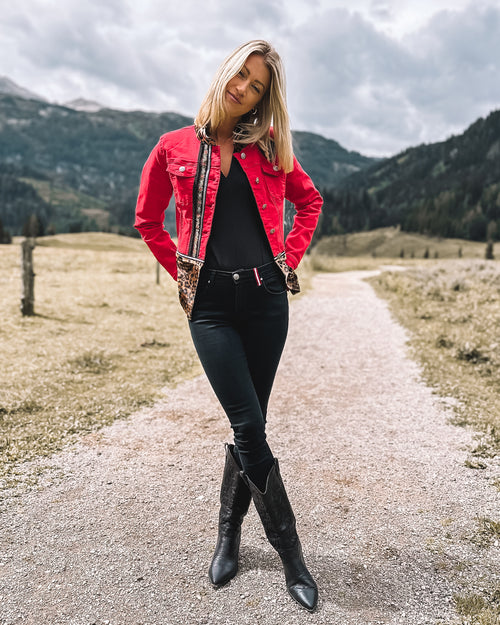Jeansjacke "Alpenrot"
