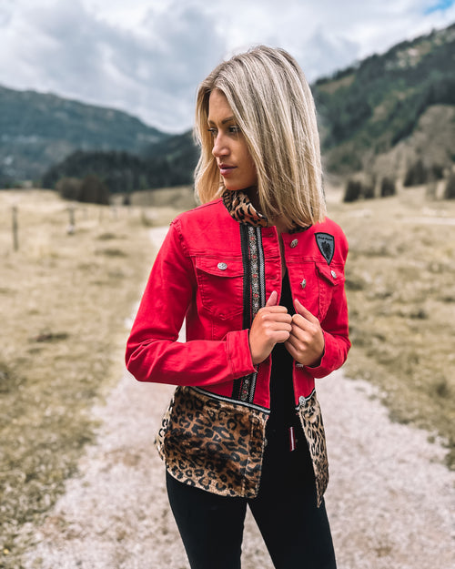 Jeansjacke "Alpenrot"