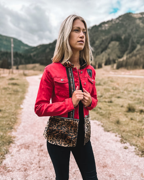 Jeansjacke "Alpenrot"