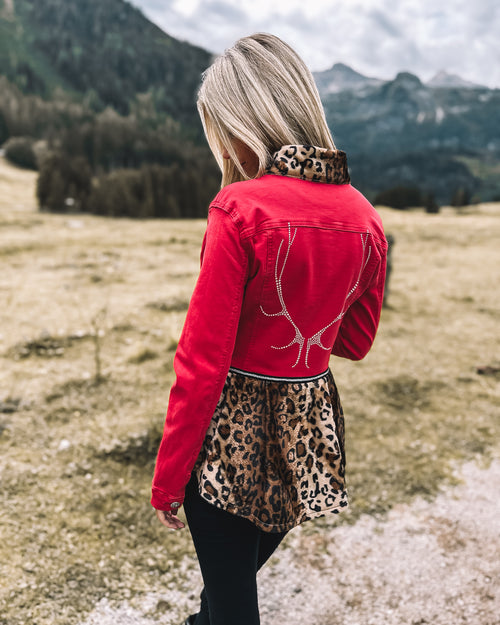 Jeansjacke "Alpenrot"