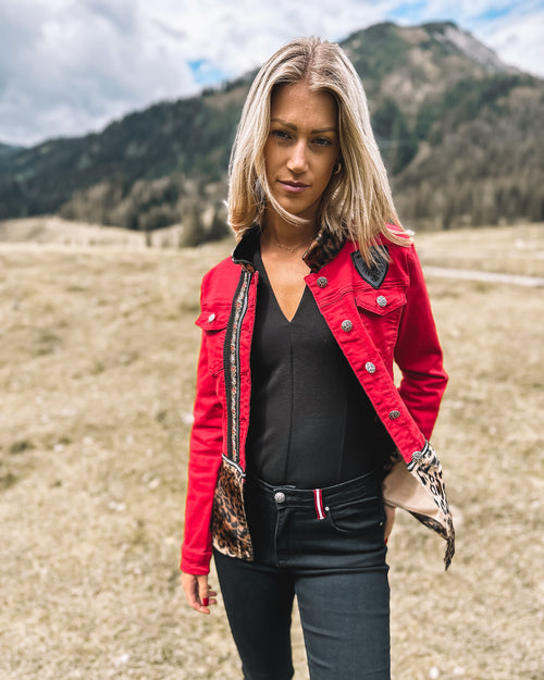 Jeansjacke "Alpenrot"