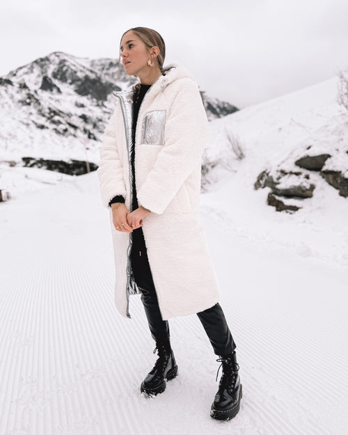 Wende-Puffermantel „Alpine Silver“