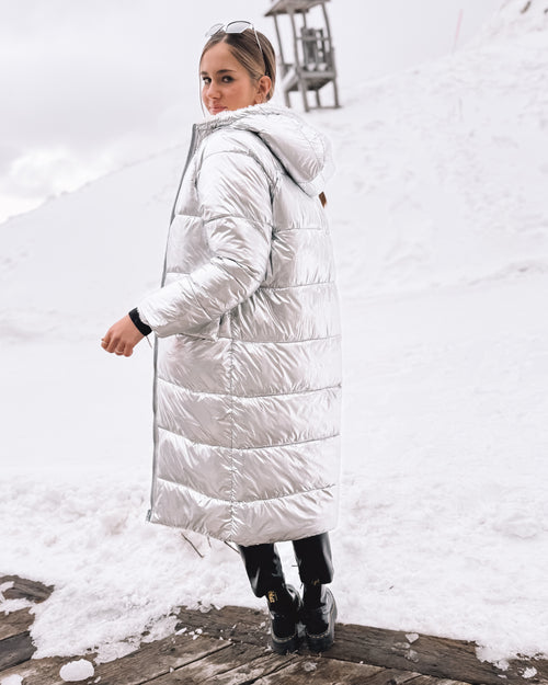 Wende-Puffermantel „Alpine Silver“