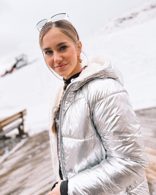 Wende-Puffermantel „Alpine Silver“