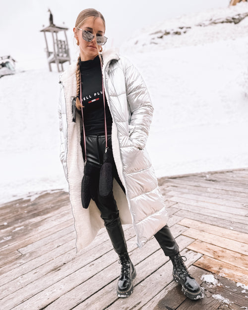 Wende-Puffermantel „Alpine Silver“