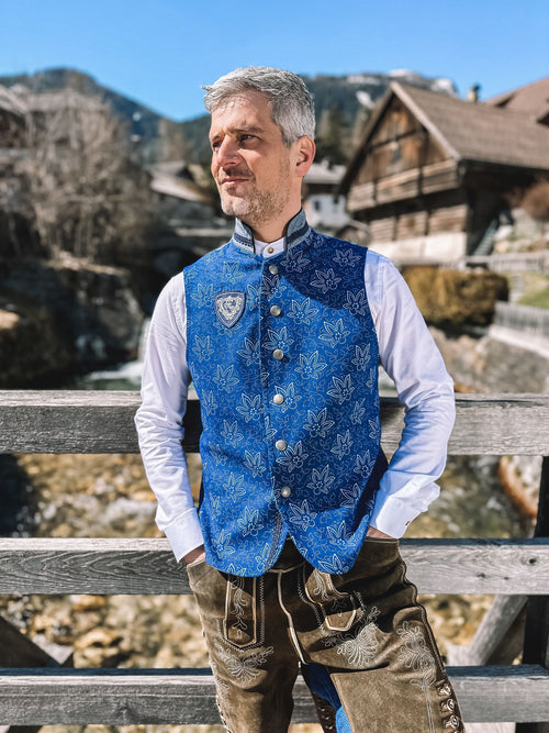 "Shades of Blue" Gilet, L