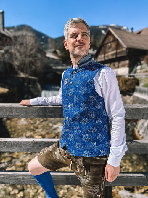"Shades of Blue" Gilet, L