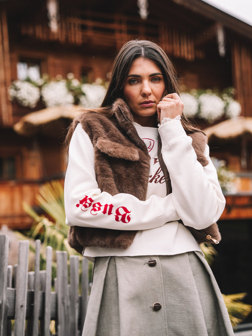 Fake Fur Weste "Cocoa Finesse"